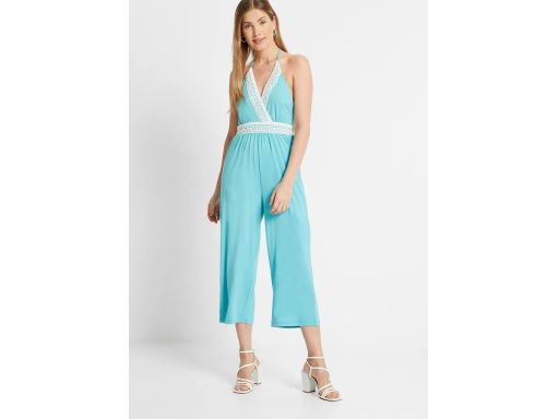 B.P.C kombinezon letni na ramiączka z koronką turkusowy ^44/46