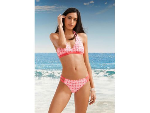 B.P.C bikini wzorzyste neonowy róż r.42