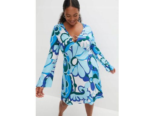 B.P.C sukienka wzorzysta z pierścieniem w dekolcie ^36/38