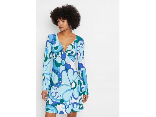 B.P.C sukienka wzorzysta z pierścieniem w dekolcie ^36/38