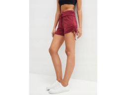 B.P.C bordowe spodenki z marszczeniami ^40/42