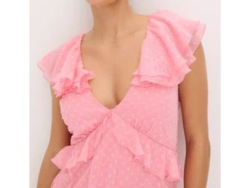 B.P.C sukienka różowa odkryte plecy z wiązaniem na plecach 40.