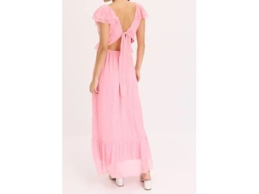 B.P.C sukienka różowa odkryte plecy z wiązaniem na plecach 40.