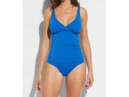 B.P.C kostium jednoczęściowy niebieski efekt tankini r.36