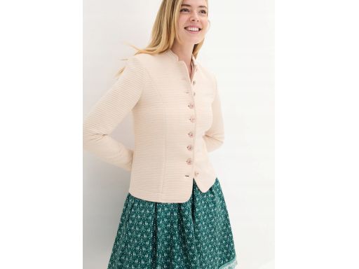 B.P.C prążkowa kurtka butelkowa zieleń do stroju ludowego 42.