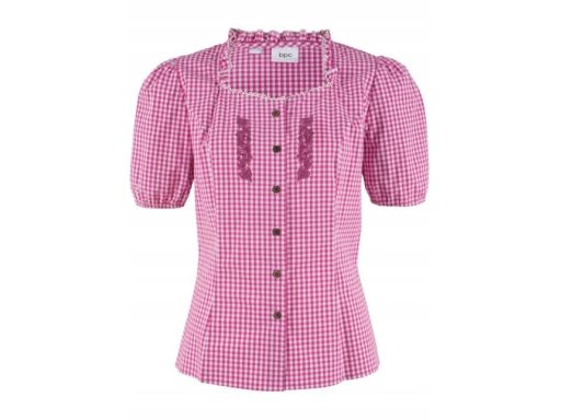 B.P.C bluzka w stylu ludowym w kratę r.50