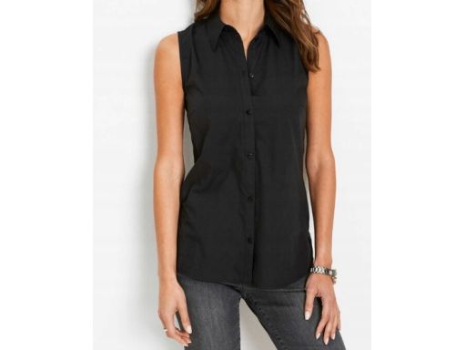 B.P.C bluzka koszulowa bez rękawów czarna r.46