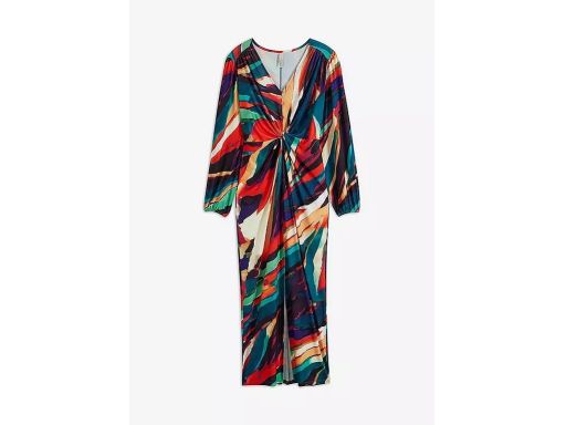 B.P.C sukienka długa we wzory z przewiązaniem 36/38.