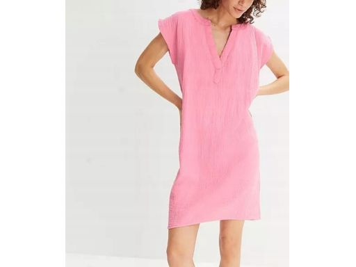B.P.C sukienka różowa muślinowa prosta 40.