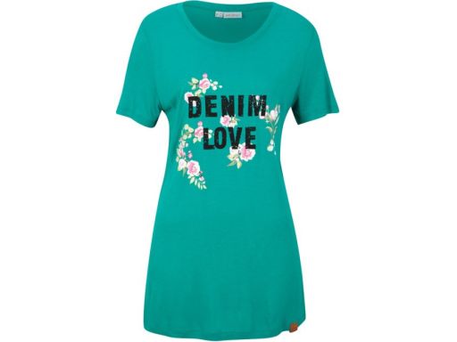 B.P.C t-shirt szmaragdowy nadruk r.40/42