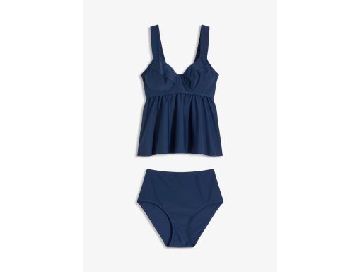 B.P.C tankini granatowe na fiszbinach z figami z wysokim stanem 50 (10