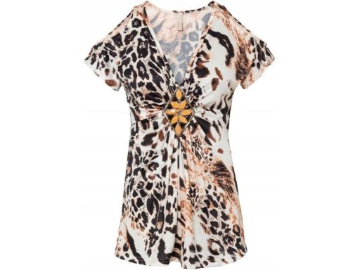 B.P.C bluzka z odkrytymi ramionami nadruk r.32/34