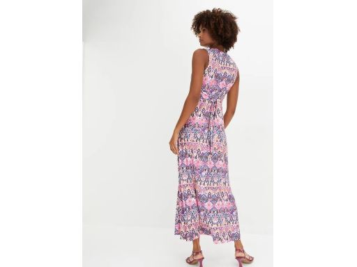B.P.C sukienka długa maxi w kolorowe wzorki 40/42.