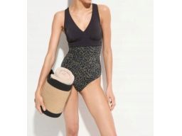 B.P.C modelujący stylowy kostium kąpielowy w cętki r.48
