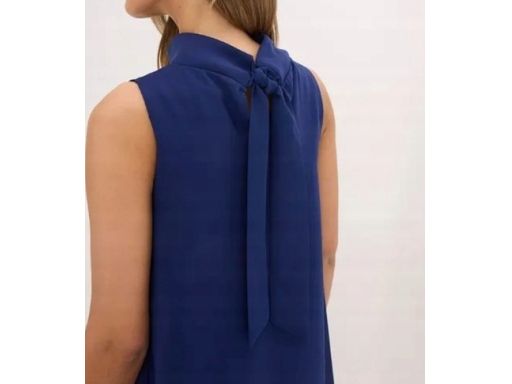 B.P.C sukienka szyfonowa asymetryczna granatowa 38.