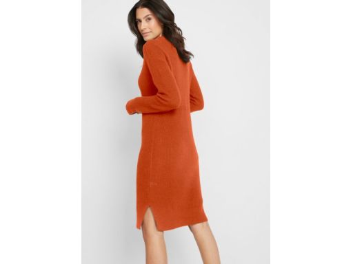 B.P.C dzianinowa sukienka rdzawa midi 36/38.