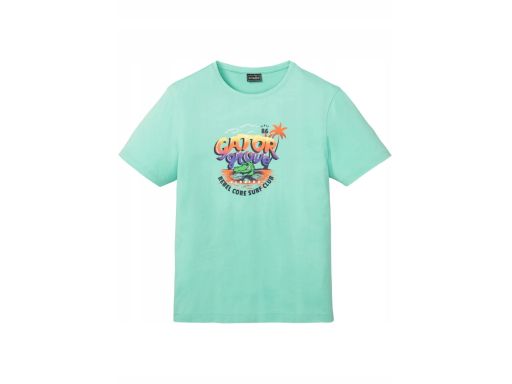B.P.C t-shirt męski miętowy z nadrukiem M.