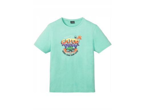 B.P.C t-shirt męski miętowy z nadrukiem M.