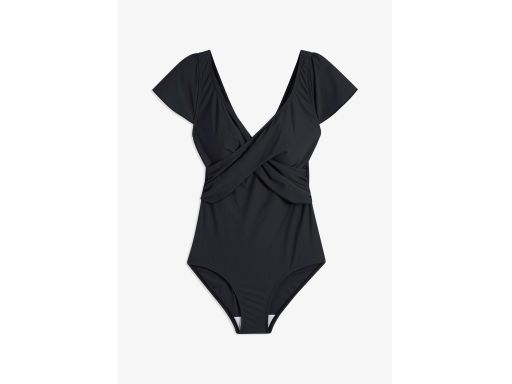 B.P.C kostium jednoczęściowy czarny z rękawkami 42.