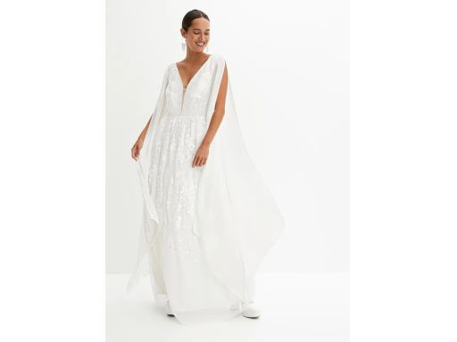 B.P.C suknia ślubu z długimi rękawami z rozcięciami ^50