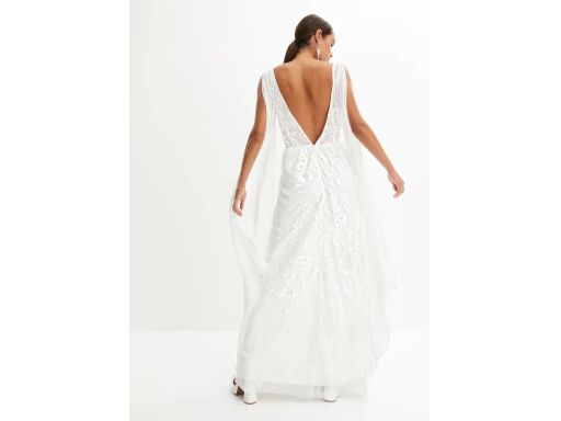 B.P.C suknia ślubu z długimi rękawami z rozcięciami ^50