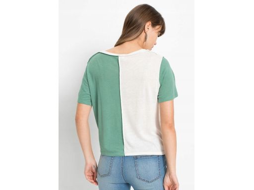 B.P.C t-shirt dwukolorowy lniany ^32/34