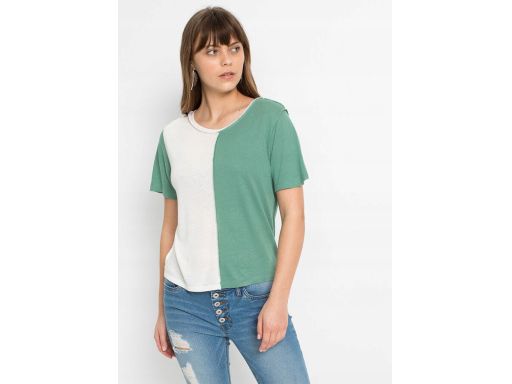 B.P.C t-shirt dwukolorowy lniany ^32/34