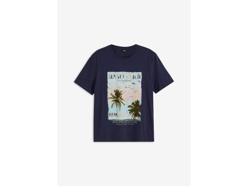 B.P.C t-shirt męski granatowy z nadrukiem M.