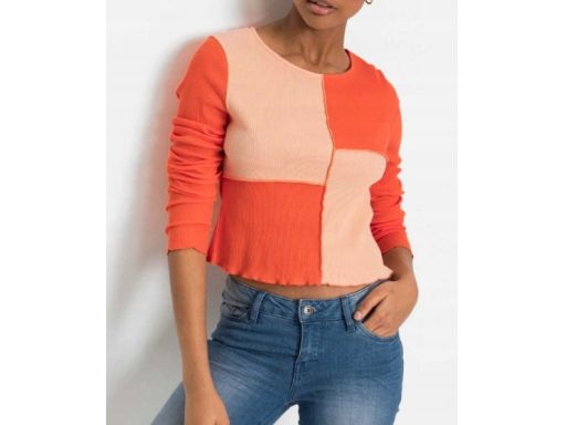 B.P.C bluzka patchworkowa prążek 48/50.