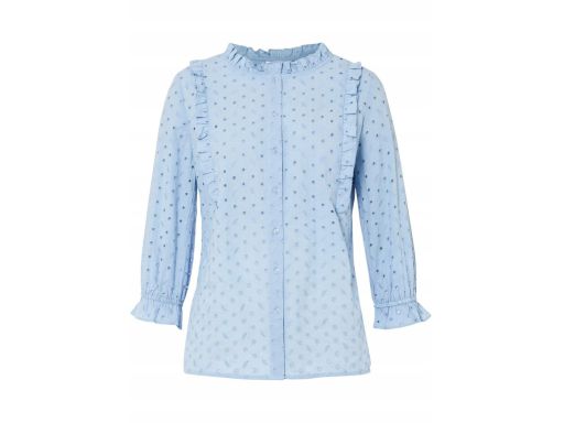B.P.C bluzka blękitna bawełniana ażurowa 46