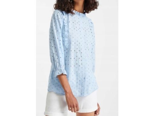 B.P.C bluzka blękitna bawełniana ażurowa 46