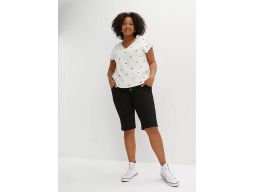 B.P.C jeansowe bermudy czarne klasyczne na guziki 44.