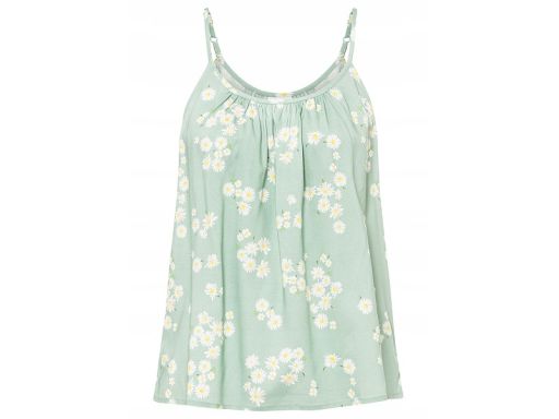 B.P.C top zielony z wiskozy w kwiatki 44.