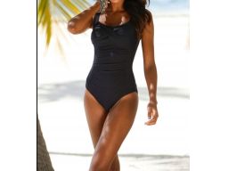 B.P.C kostium jednoczęściowy marszczony czarny 48.