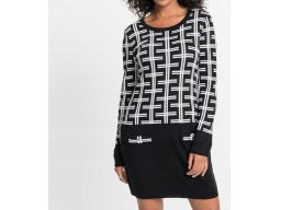B.P.C dzianinowa sukienka we wzory ^40/42