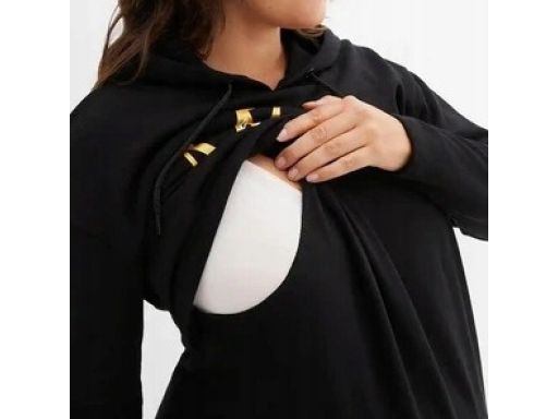 B.P.C sukienka ciążowa dresowa czarna z napisem r.36/38