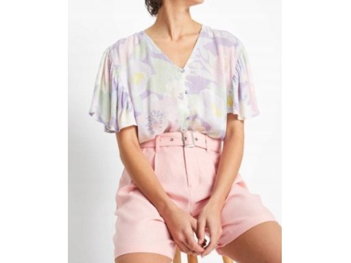 B.P.C bluzka wiskozowa kolorowa z falbanami ^48