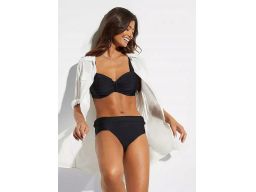 B.P.C bikini balkonetka czarne z marszczeniem z figami ^42(80D)
