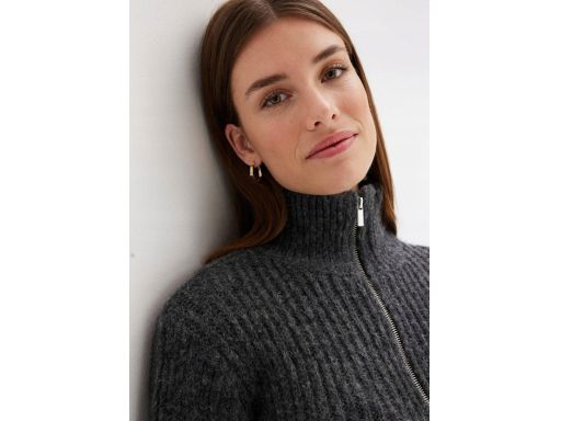 B.P.C sweter antracytowy z zamkiem i domieszką wełny r.44/46