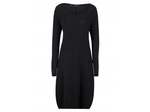 B.P.C czarna sukienka dzianinowa bombka długi rękaw ^36/38