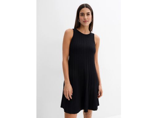 B.P.C dzianinowa sukienka czarna trapezowa 44/46.