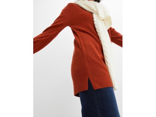 B.P.C kardigan-narzutka brązowy bez zapięcia 36/38.