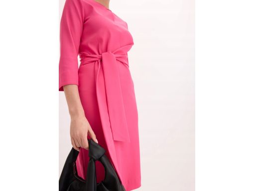 B.P.C sukienka różowa z przewiązaniem ^36