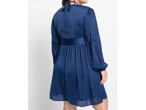 B.P.C atrakcyjna sukienka satynowa granatowa ^38