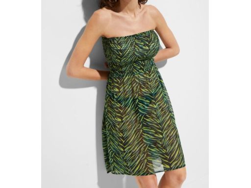 B.P.C sukienka plażowa asymetryczna we wzory ^52