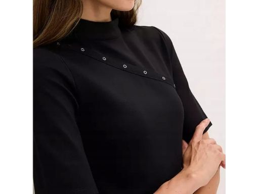 B.P.C czarna sukienka z wiskozy z dżetami 36.