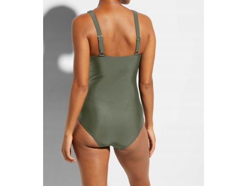 B.P.C kostium kąpielowy khaki z falbanami ciążowy r.46