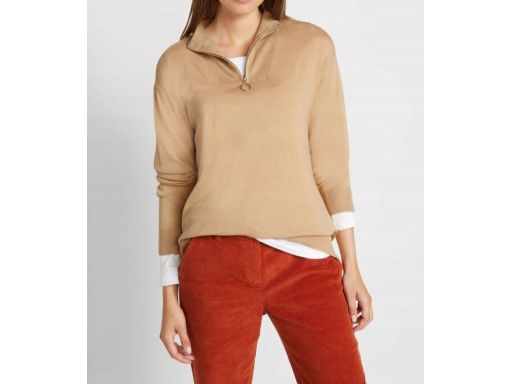 B.P.C bluzka dzianinowa ze stójką beżowa ^36/38