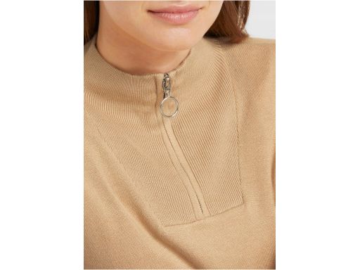 B.P.C bluzka dzianinowa ze stójką beżowa ^36/38