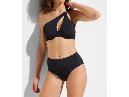 B.P.C czarne bikini asymetryczne na fiszbinach r.38 (75C)